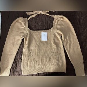 New w/ Tags! Size Large Wayf Tie Back Sweater
